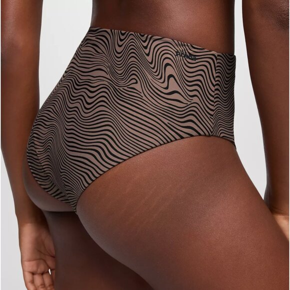 prAna Lahari High Rise Swim Bottom S | NWT | Black Wavee | UPF 50+ Eco … - Picture 3 of 4